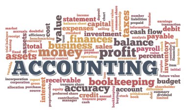 Accounting Word Cloud Word Bubble tags 