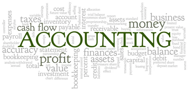 Contabilidad Word Cloud Word Etiquetas de burbuja — Vector de stock