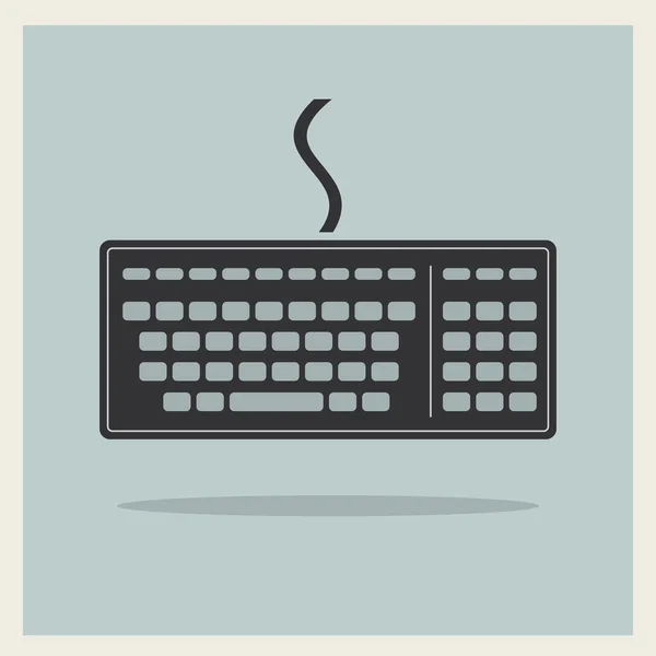 古典的なコンピューターのキーボード — ストックベクタ