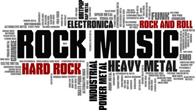 bulut köpük etiket ağacı vektör rock müzik stilleri word