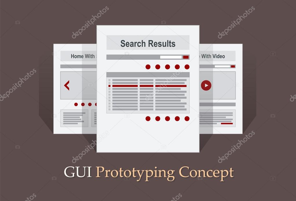 Internet Site Map Navigation Structure Prototype vector