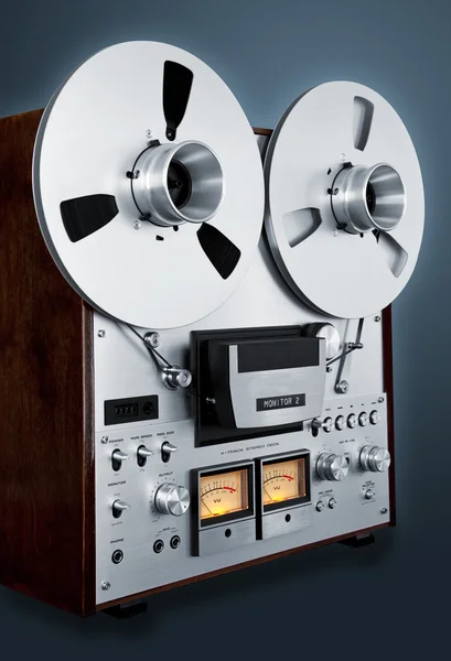 Stereoweergave (analoog) open reel tape deck recorder vintage — Stockfoto