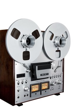 analog stereo açık reel kaset çalar kaydedici vintage izole
