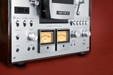 Analog stereo açmak reel kaset çalar kaydedici vu metre