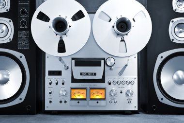 Analog stereo reel kaset çalar kaydedici vintage açın