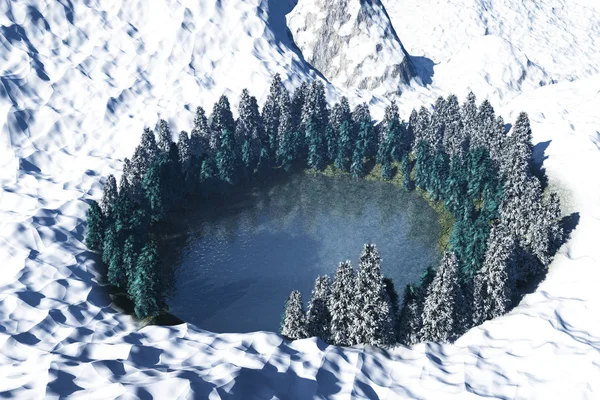 Round lake — Stock Photo, Image
