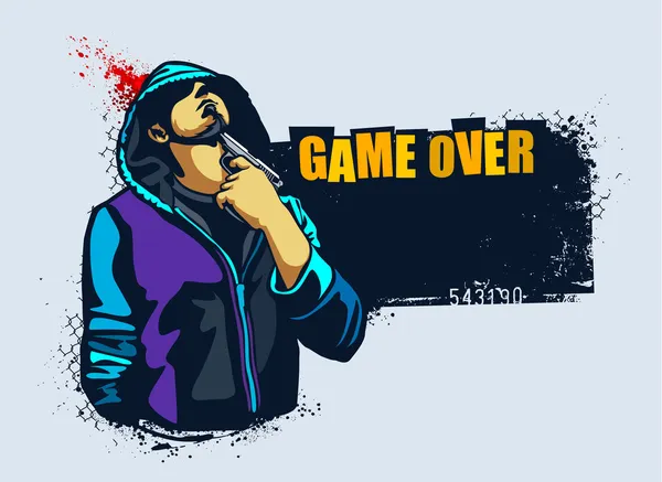 Jonge gangster — Stockvector