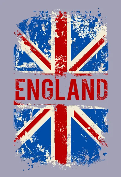 Grunge banner uk nationale vlag — Stockvector