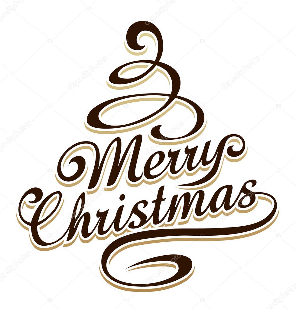 Merry christmas typography