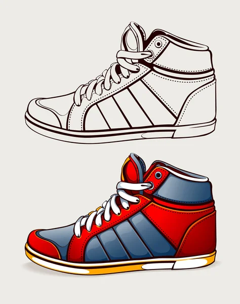 Zapatillas de deporte Vector — Vector de stock