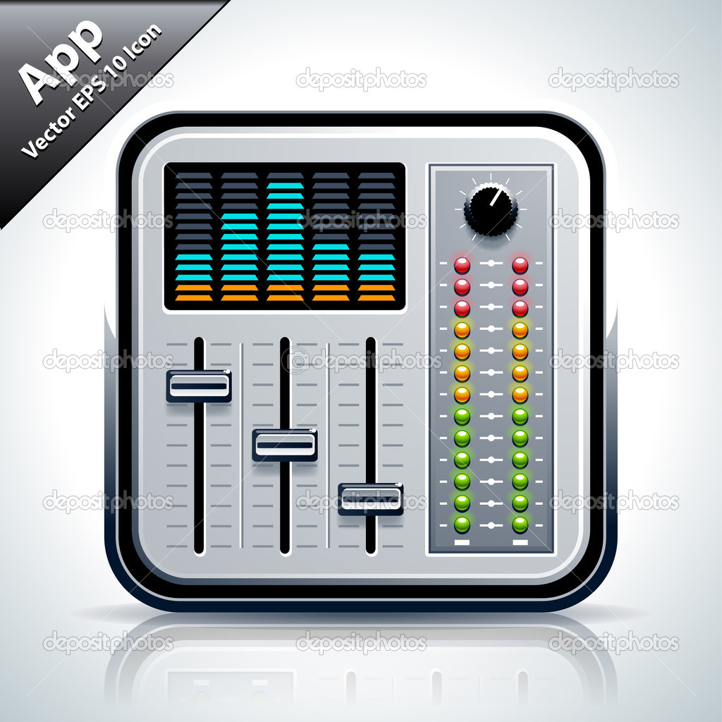 ミキサーの音楽アプリのアイコン ストックベクター C Vecster ミキサーの音楽アプリのアイコン ストックベクター C Vecster