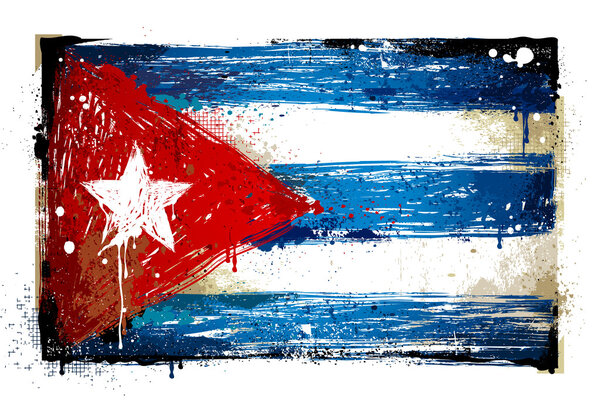 Cuba grunge flag