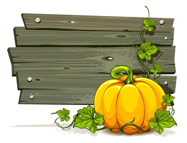 Vector halloween pumpkin with space for your text — Stock Vector
