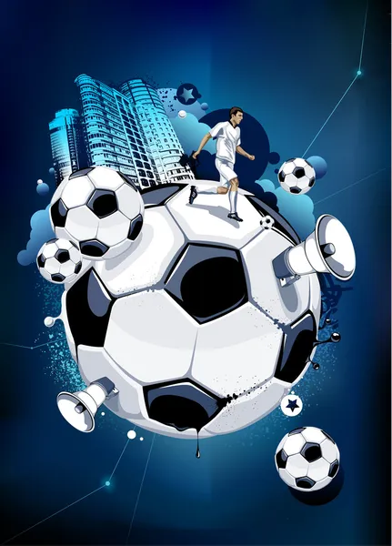 Ποδόσφαιρο παίκτης ποδοσφαίρου — Διανυσματικό Αρχείο