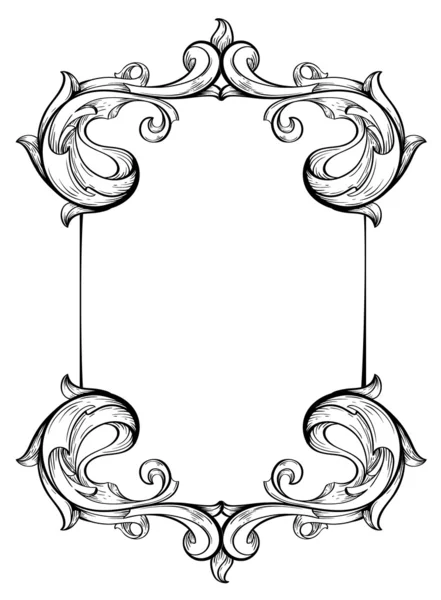 Vintage frame. decoratieve bloemen element. — Stockvector