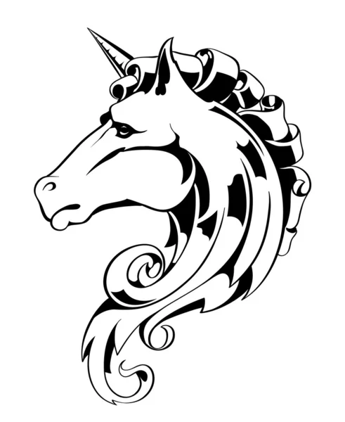 Unicorn blazon — Stock Vector