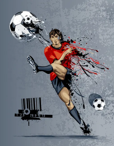 Football Joueur de football — Image vectorielle