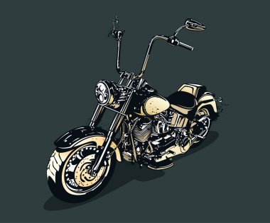 motosiklet üzerinde gri izole