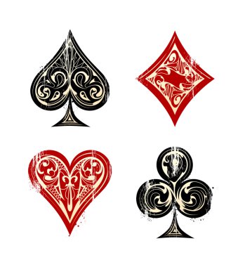 Vintage Playing Cards Sybmols clipart