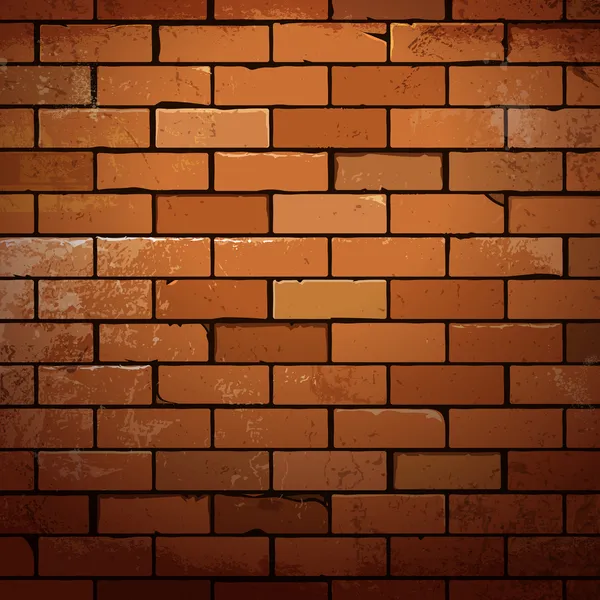 Red brick wall — Stock Vector