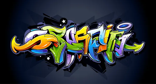 Világos graffiti betűk — Stock Vector