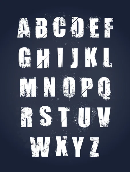 Grunge αλφάβητο — Διανυσματικό Αρχείο