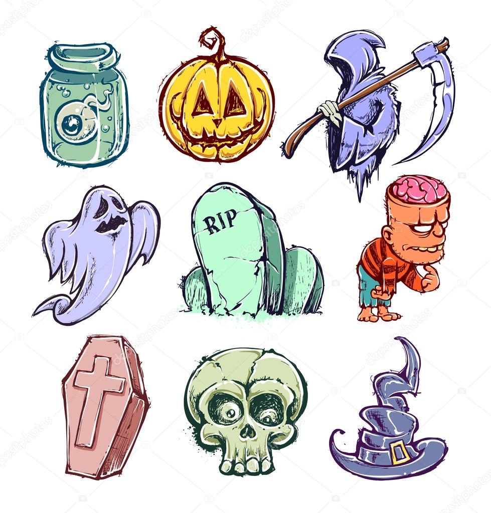 Funny halloween characters