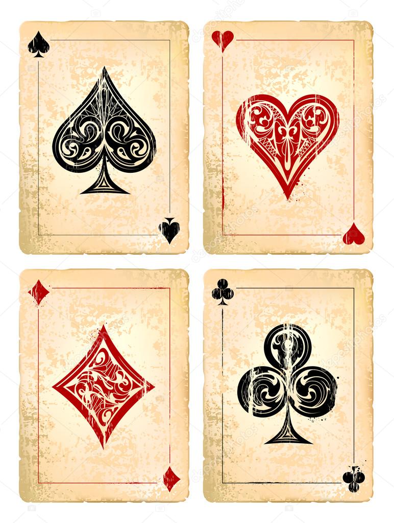 Grunge poker cards