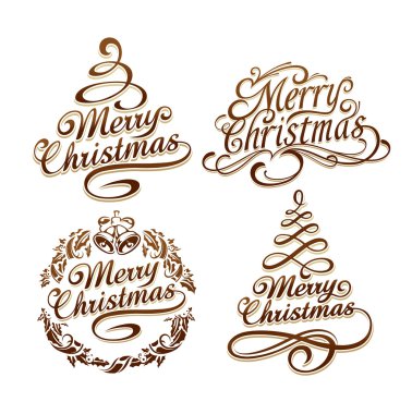 Christmas typography set