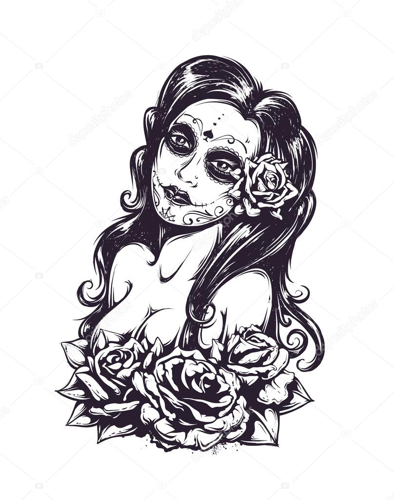 Day of dead sexy girl