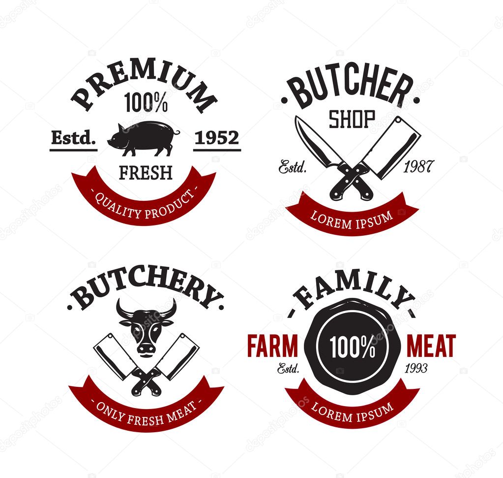 Butcher Shop Emblems