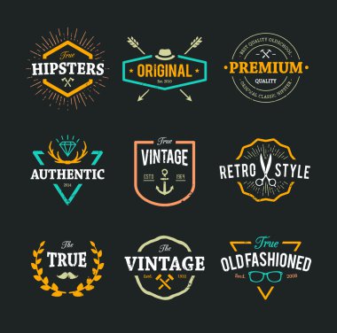 Vector Hipster Emblems