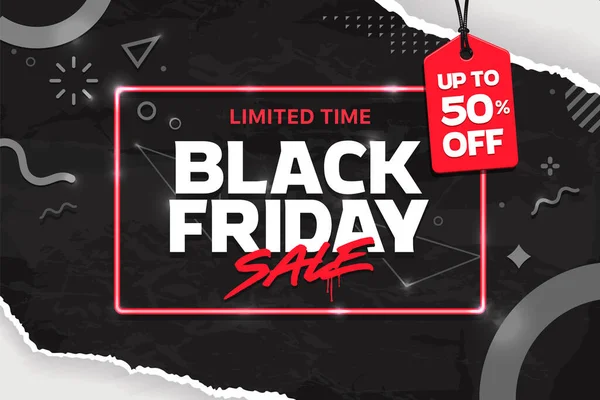 Black Friday Venta Vector Banner Letras Blancas Negrita Sobre Fondo Vector de stock