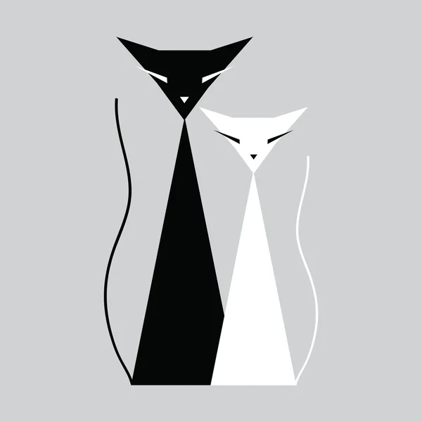 Dvě kočky — Stockový vektor