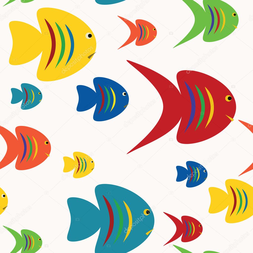 Seamless fishes background — Stock Vector © fotodddelli #12827271