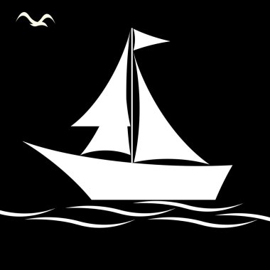 siyah-beyaz yelkenli tekne