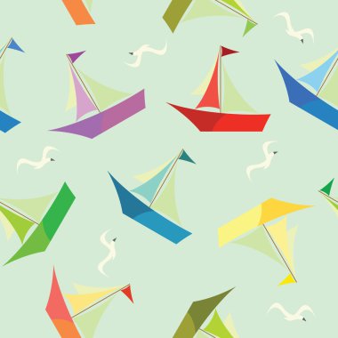 Çocuk arka planla tekneler