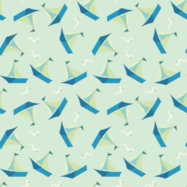 Çocuk arka planla tekneler