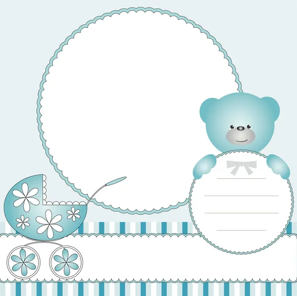 Babies blue background — Stock Vector