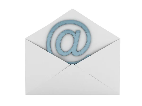 Open envelope with e-mail sign — Stock Photo, Image