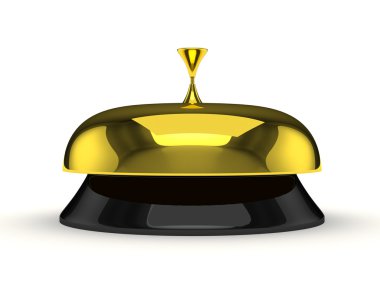 hizmet bell üzerinde beyaz izole