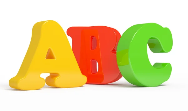 Colore ABC Lettere su sfondo bianco . — Foto Stock