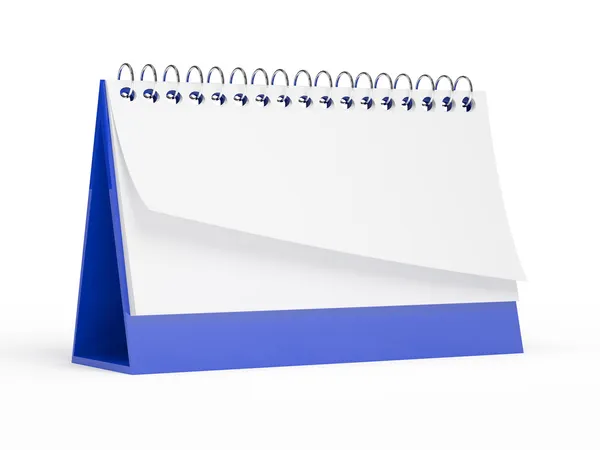 Rendering 3d del calendario vuoto isolato — Foto Stock