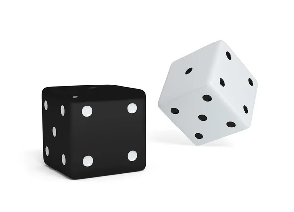 Two dices on white background — Stock Photo, Image