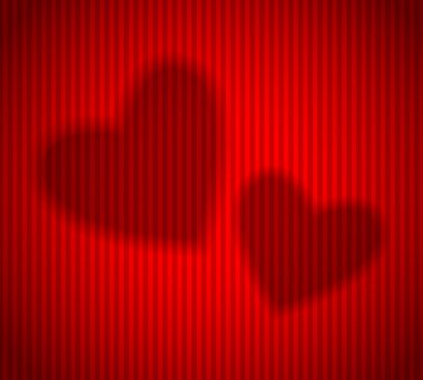 Gölge Sevgililer günü kartı yürekten