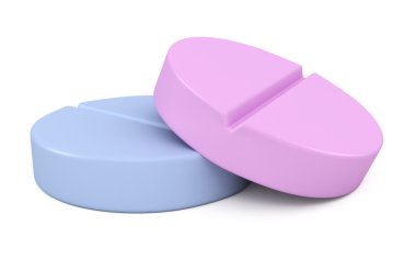 iki Tıp hapları - tablet illüstrasyon