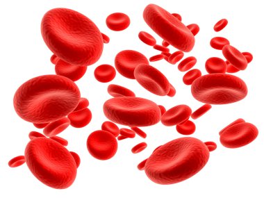 Illustration of blood particles in focus clipart