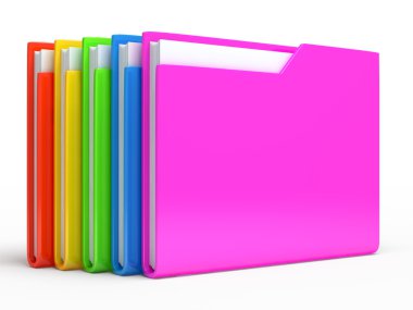 Sarı klasör. Beyaz arka plan üzerinde izole