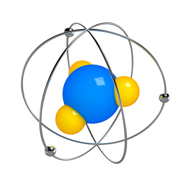 Digitální ilustrace atomu — Stock fotografie