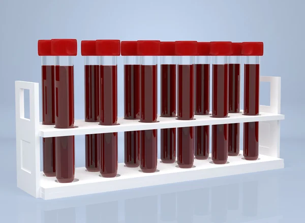 Test-tube with blood . Computer generated — Stock Photo, Image